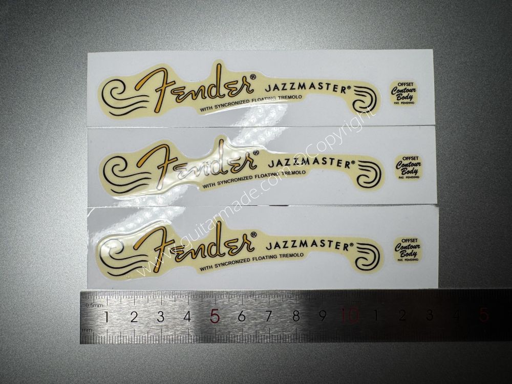 SHIP FROM CHINA !! FENDER JAZZMASTER GUITARS BASS Guitar VINLY Neck Headstock Decals Sticker