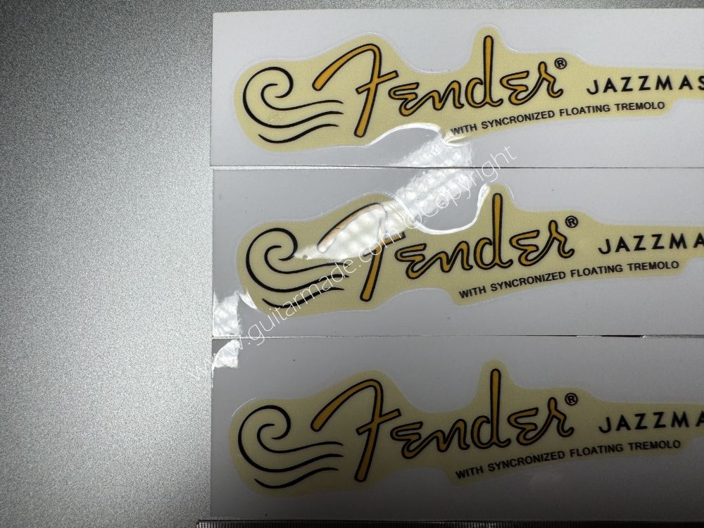 SHIP FROM CHINA !! FENDER JAZZMASTER GUITARS BASS Guitar VINLY Neck Headstock Decals Sticker