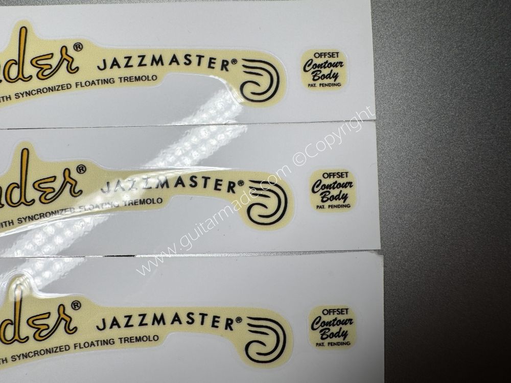 SHIP FROM CHINA !! FENDER JAZZMASTER GUITARS BASS Guitar VINLY Neck Headstock Decals Sticker
