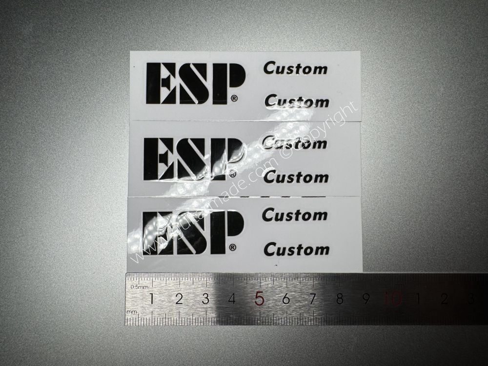 SHIP FROM CHINA !! ESP CUSTOM BASS Guitar VINLY Neck Headstock Decals Sticker