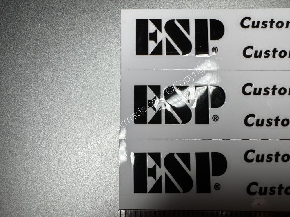 SHIP FROM CHINA !! ESP CUSTOM BASS Guitar VINLY Neck Headstock Decals Sticker