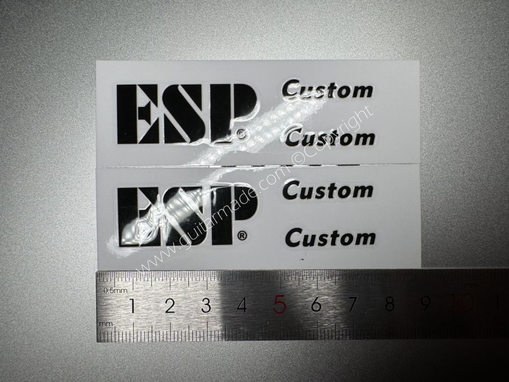 SHIP FROM CHINA !! ESP CUSTOM BASS Guitar VINLY Neck Headstock Decals Sticker