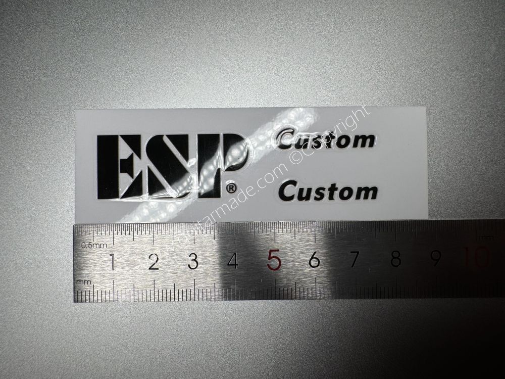 SHIP FROM CHINA !! ESP CUSTOM BASS Guitar VINLY Neck Headstock Decals Sticker