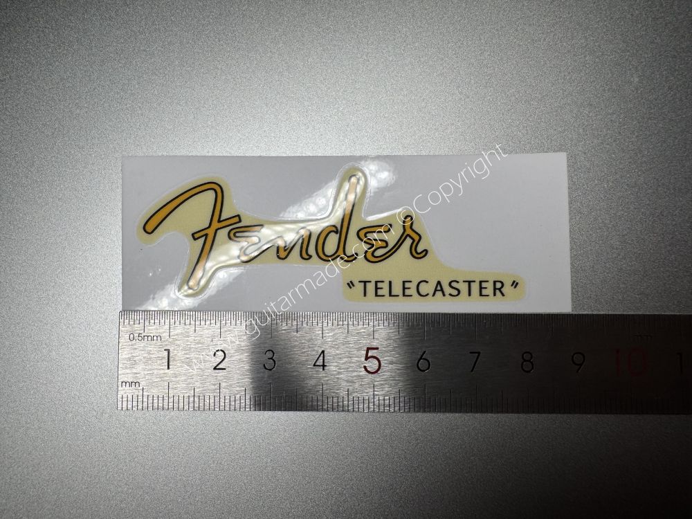 SHIP FROM CHINA !! GOLD FENDER TELECASTER GUITARS BASS Guitar VINLY Neck Headstock Decals Sticker