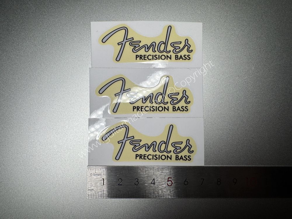 SHIP FROM CHINA !! GOLD FENDER PRECISION BASS GUITARS Guitar VINLY Neck Headstock Decals Sticker