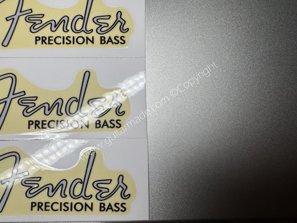 SHIP FROM CHINA !! GOLD FENDER PRECISION BASS GUITARS Guitar VINLY Neck Headstock Decals Sticker