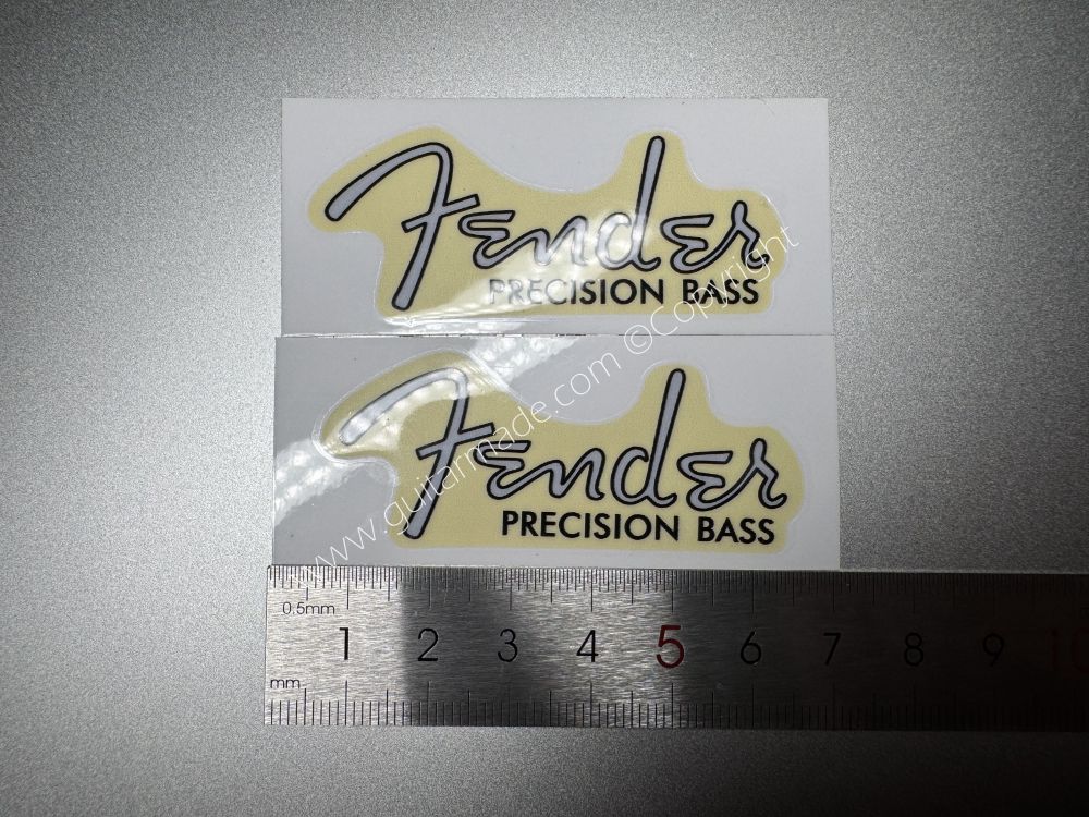 SHIP FROM CHINA !! GOLD FENDER PRECISION BASS GUITARS Guitar VINLY Neck Headstock Decals Sticker