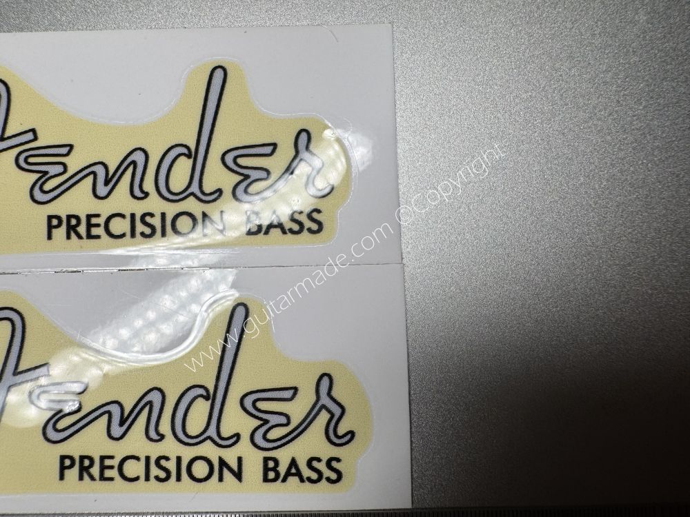 SHIP FROM CHINA !! GOLD FENDER PRECISION BASS GUITARS Guitar VINLY Neck Headstock Decals Sticker