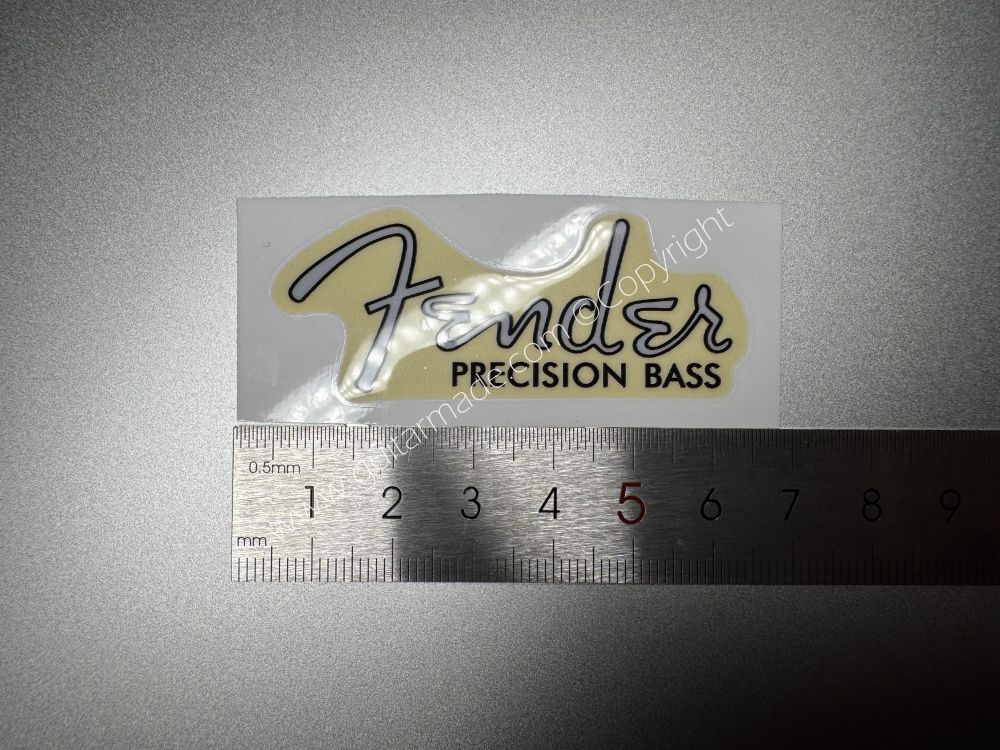 SHIP FROM CHINA !! GOLD FENDER PRECISION BASS GUITARS Guitar VINLY Neck Headstock Decals Sticker
