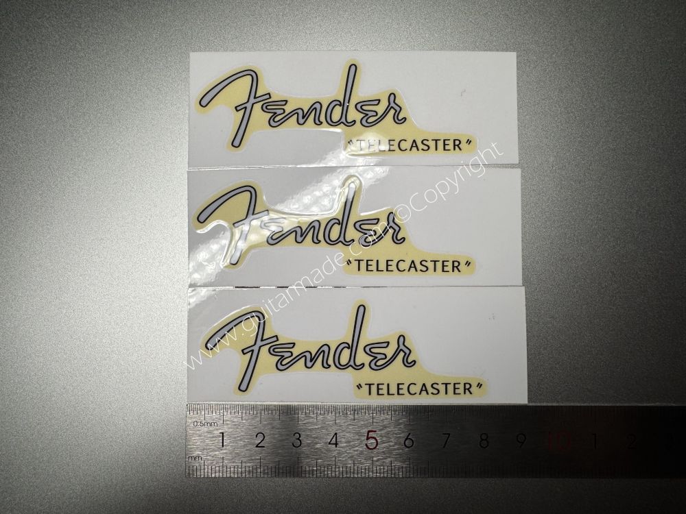 SHIP FROM CHINA !! GRAY FENDER TELECASTER GUITARS Guitar VINLY Neck Headstock Decals Sticker