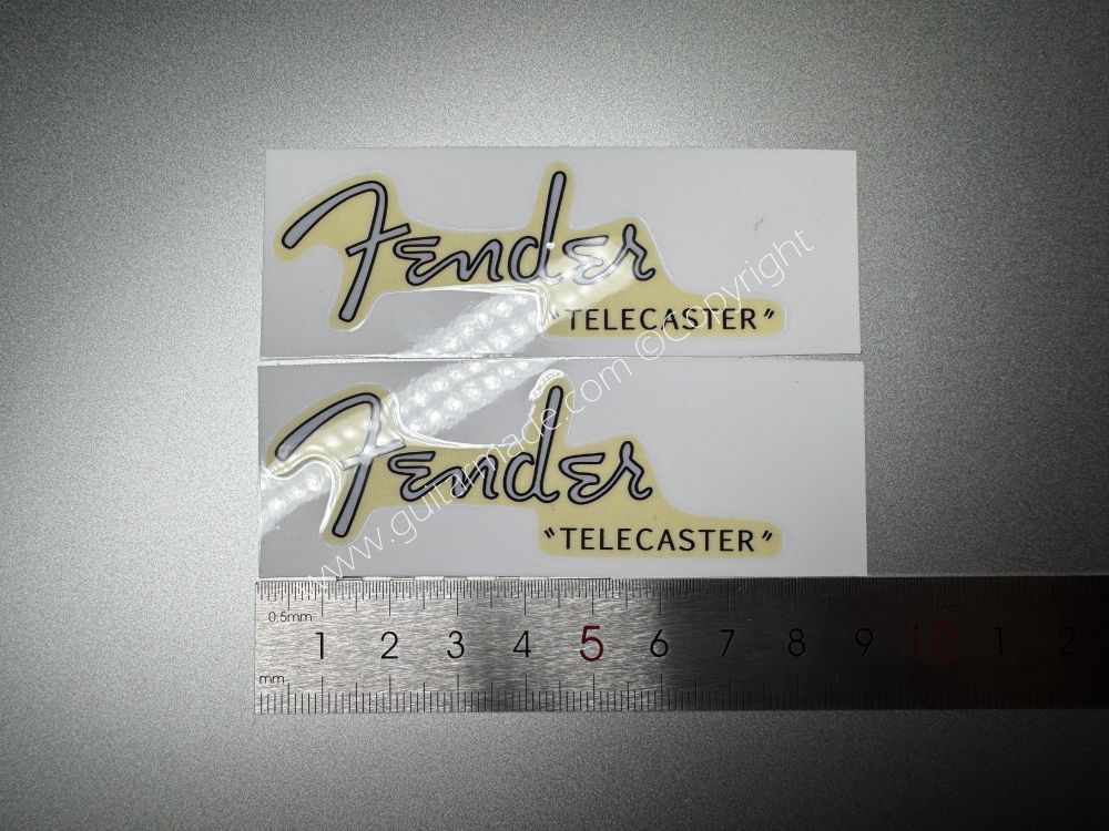SHIP FROM CHINA !! GRAY FENDER TELECASTER GUITARS Guitar VINLY Neck Headstock Decals Sticker