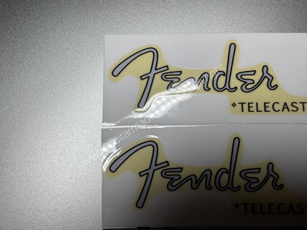 SHIP FROM CHINA !! GRAY FENDER TELECASTER GUITARS Guitar VINLY Neck Headstock Decals Sticker