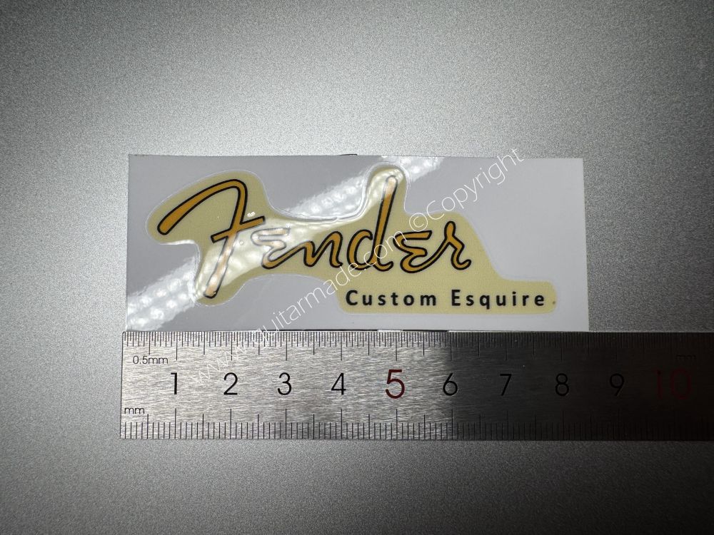 SHIP FROM CHINA !! GOLDEN FENDER ESQUIRE GUITARS Guitar VINLY Neck Headstock Decals Sticker