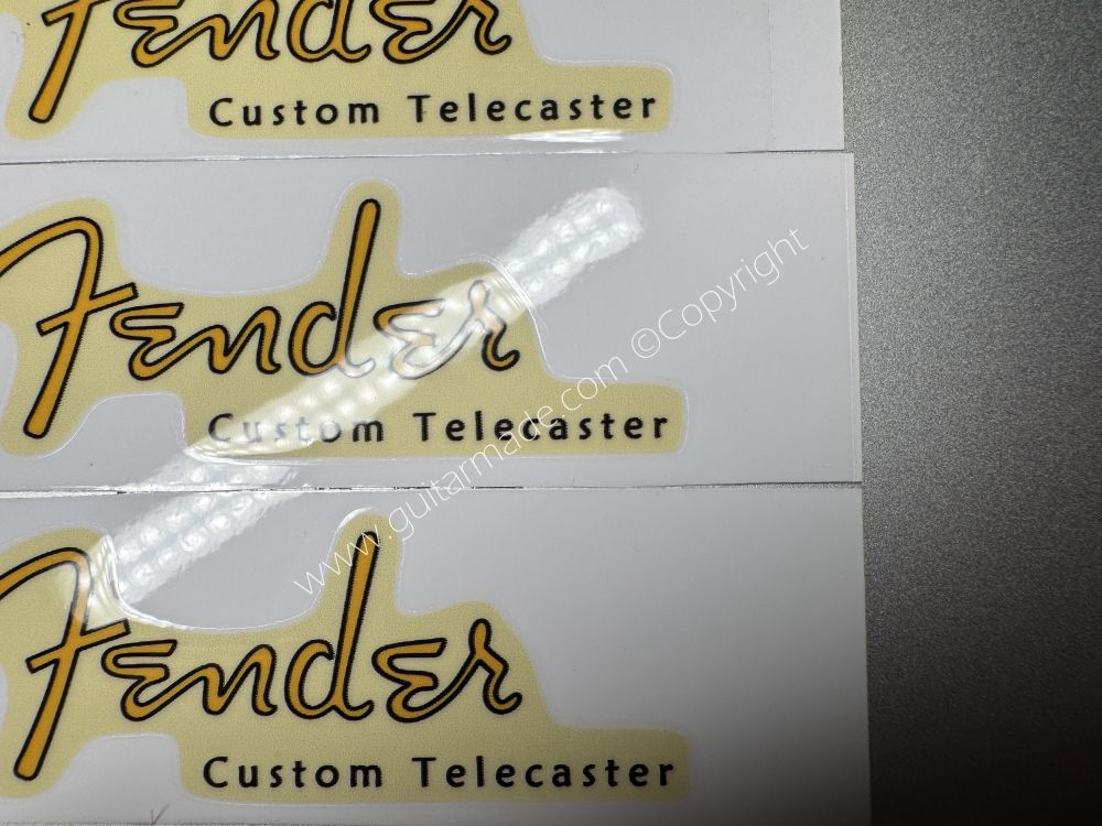SHIP FROM CHINA !! GOLDEN FENDER CUSTOM TELECASTER GUITARS Guitar VINLY Neck Headstock Decals Sticker