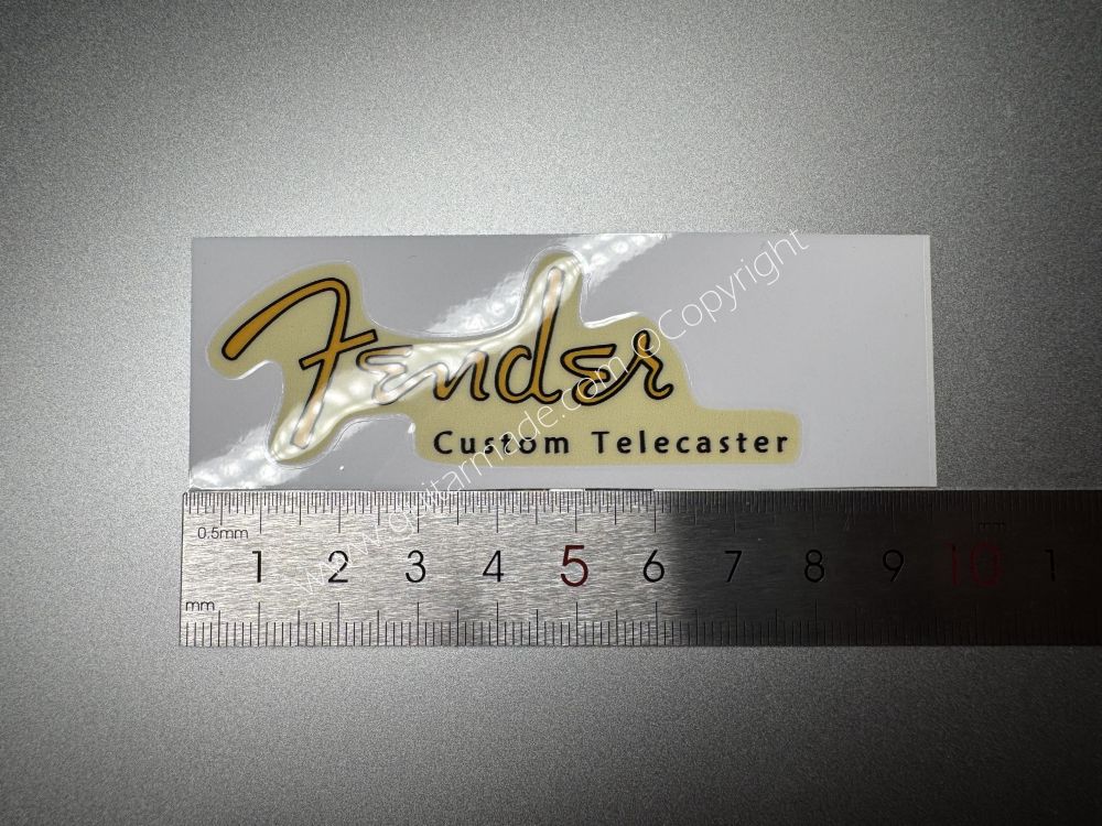 SHIP FROM CHINA !! GOLDEN FENDER CUSTOM TELECASTER GUITARS Guitar VINLY Neck Headstock Decals Sticker