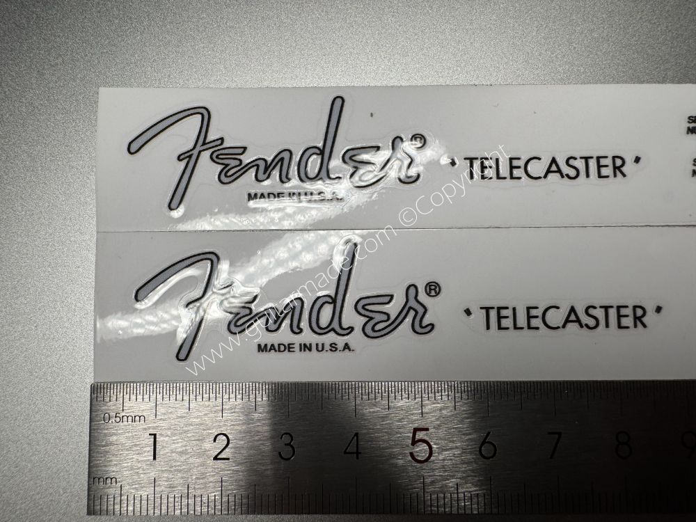 SHIP FROM CHINA !! SILVER FENDER TELECASTER GUITARS Guitar VINLY Neck Headstock Decals Sticker