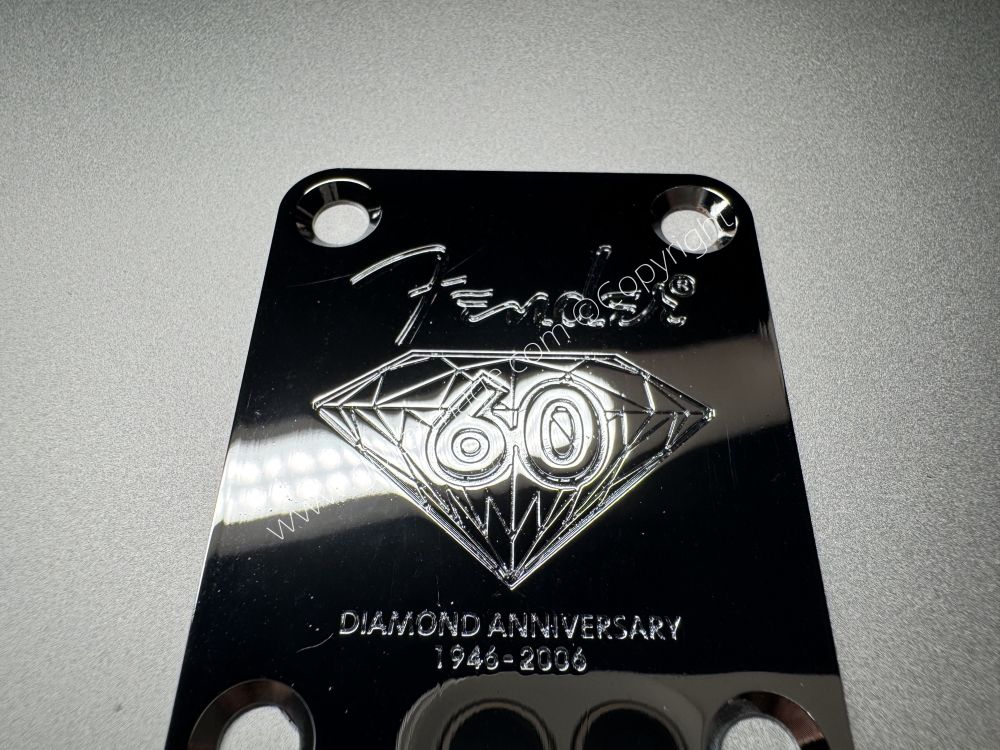 SHIP FROM CHINA !! Fender 60 DIAMOND ANNIVERSARY Custom Shop Neck Plates For Tele Strat Guitar Bass CHROME