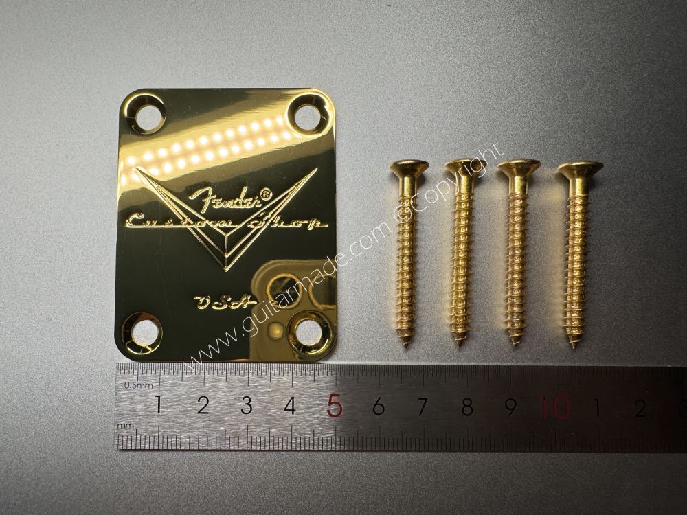 SHIP FROM CHINA !! Fender 60 DIAMOND ANNIVERSARY Custom Shop Neck Plates For Tele Strat Guitar Bass GOLDEN