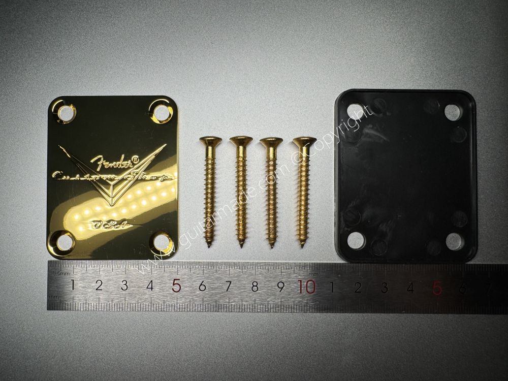 SHIP FROM CHINA !! Fender 60 DIAMOND ANNIVERSARY Custom Shop Neck Plates For Tele Strat Guitar Bass GOLDEN