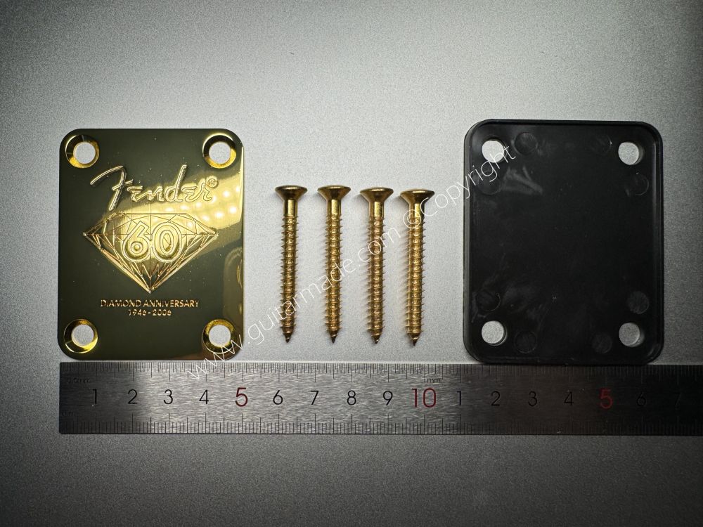 SHIP FROM CHINA !! Fender 60 DIAMOND ANNIVERSARY Custom Shop Neck Plates For Tele Strat Guitar Bass GOLDEN