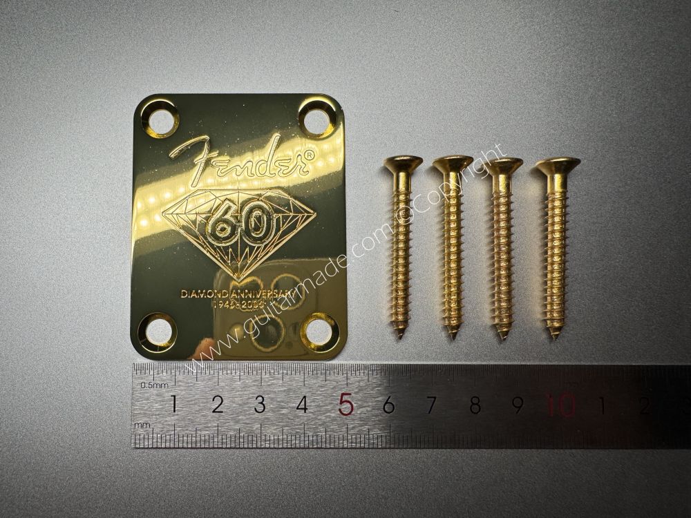 SHIP FROM CHINA !! Fender 60 DIAMOND ANNIVERSARY Custom Shop Neck Plates For Tele Strat Guitar Bass GOLDEN