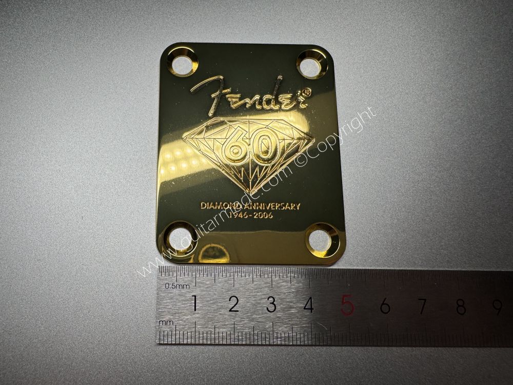SHIP FROM CHINA !! Fender 60 DIAMOND ANNIVERSARY Custom Shop Neck Plates For Tele Strat Guitar Bass GOLDEN