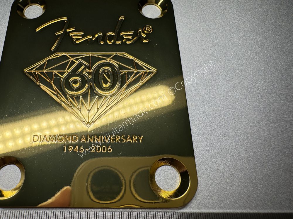 SHIP FROM CHINA !! Fender 60 DIAMOND ANNIVERSARY Custom Shop Neck Plates For Tele Strat Guitar Bass GOLDEN