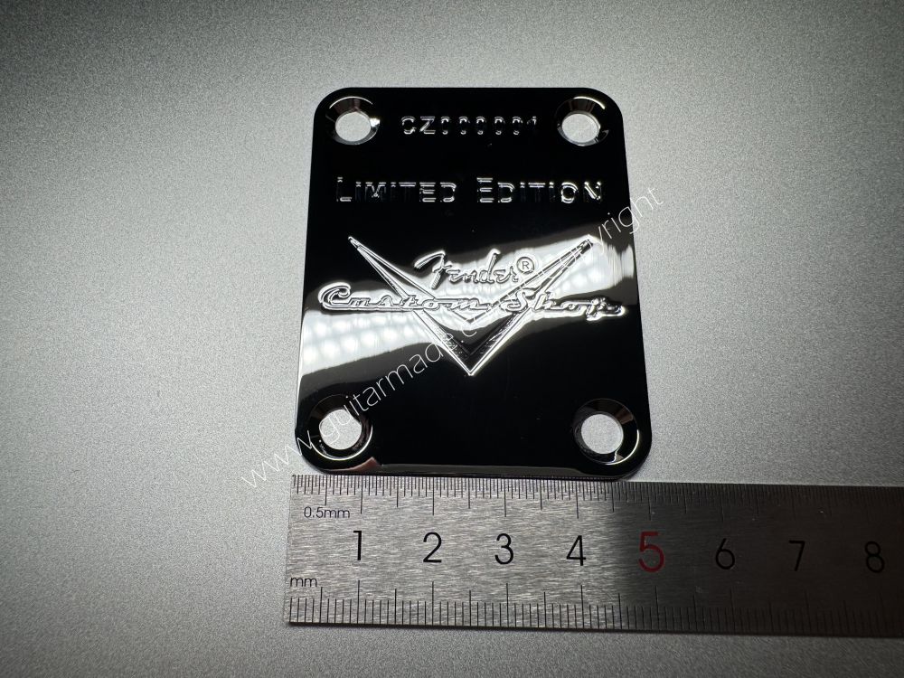 SHIP FROM CHINA !! Fender 60 DIAMOND ANNIVERSARY Custom Shop Neck Plates For Tele Strat Guitar Bass CHROME