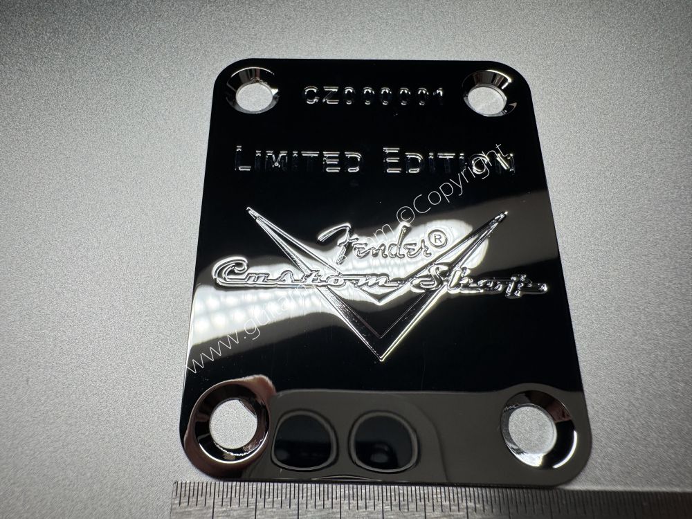 SHIP FROM CHINA !! Fender 60 DIAMOND ANNIVERSARY Custom Shop Neck Plates For Tele Strat Guitar Bass CHROME