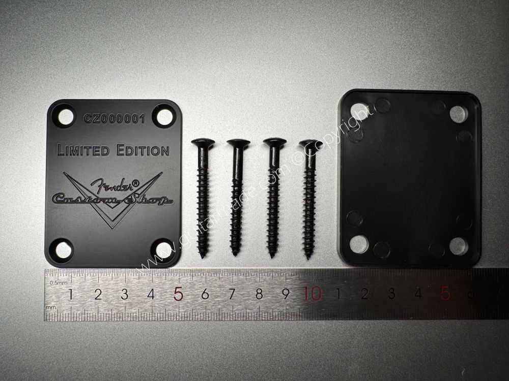 SHIP FROM CHINA !! Fender Limited Edition Custom Shop Neck Plates For Tele Strat Guitar Bass BLACK
