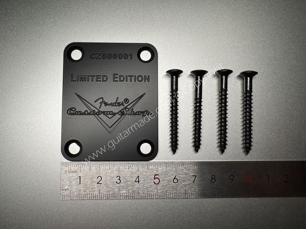 SHIP FROM CHINA !! Fender Limited Edition Custom Shop Neck Plates For Tele Strat Guitar Bass BLACK
