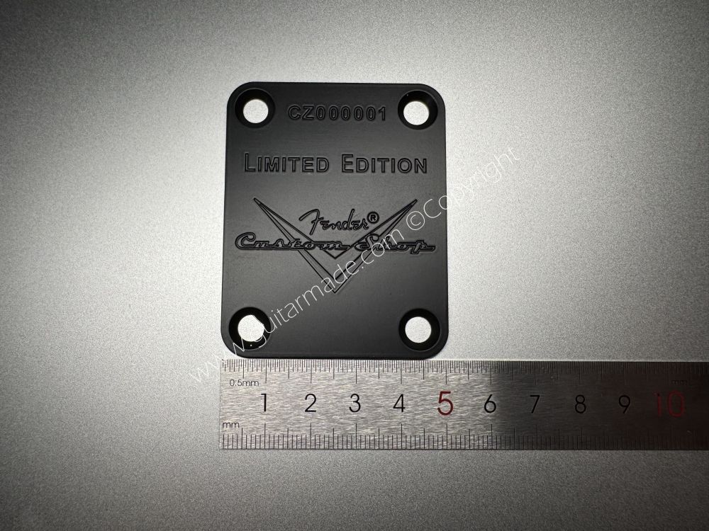 SHIP FROM CHINA !! Fender Limited Edition Custom Shop Neck Plates For Tele Strat Guitar Bass BLACK