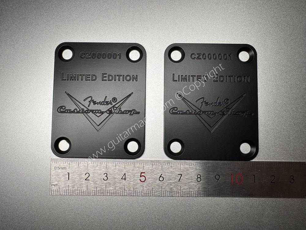 SHIP FROM CHINA !! Fender Limited Edition Custom Shop Neck Plates For Tele Strat Guitar Bass BLACK