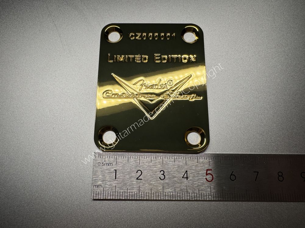 SHIP FROM CHINA !! Fender Limited Edition Custom Shop Neck Plates For Tele Strat Guitar Bass GOLDEN