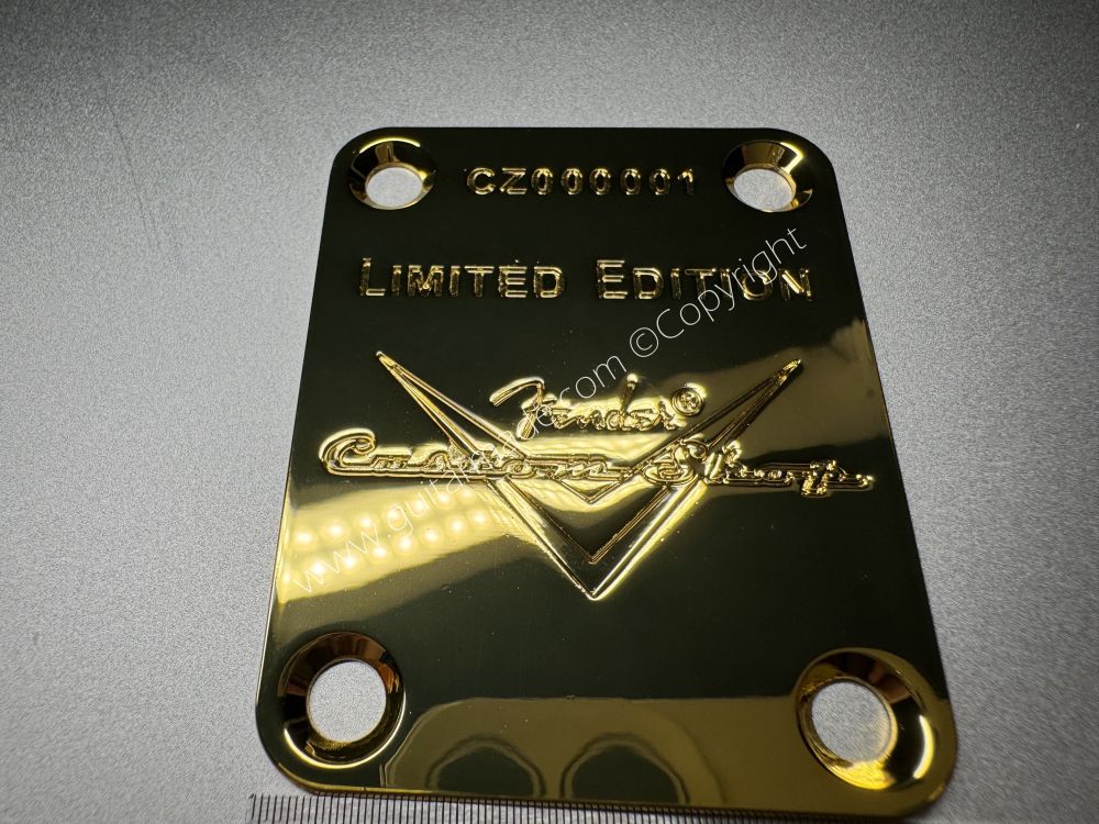 SHIP FROM CHINA !! Fender Limited Edition Custom Shop Neck Plates For Tele Strat Guitar Bass GOLDEN