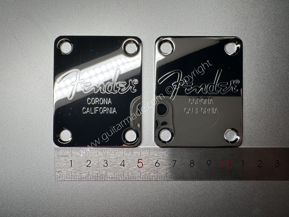 SHIP FROM CHINA !! Fender Corona California Shop Neck Plates For Tele Strat Guitar Bass CHROME
