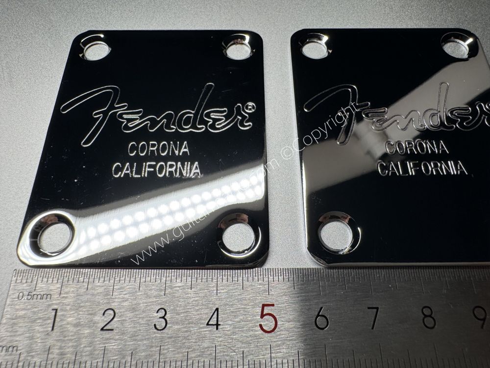 SHIP FROM CHINA !! Fender Corona California Shop Neck Plates For Tele Strat Guitar Bass CHROME