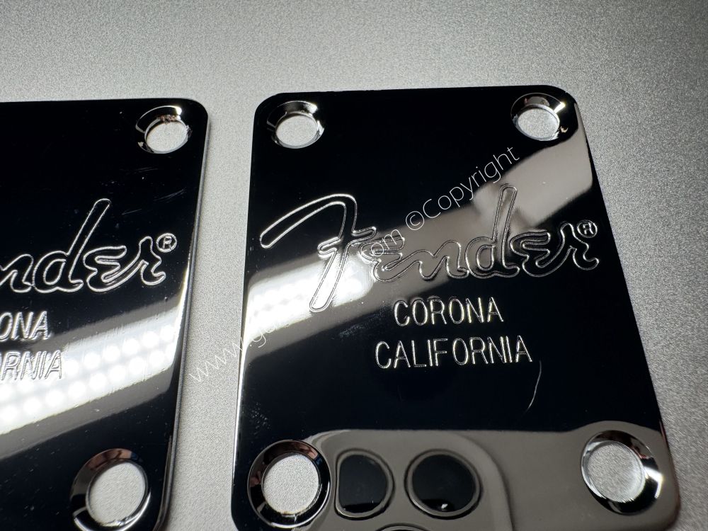 SHIP FROM CHINA !! Fender Corona California Shop Neck Plates For Tele Strat Guitar Bass CHROME