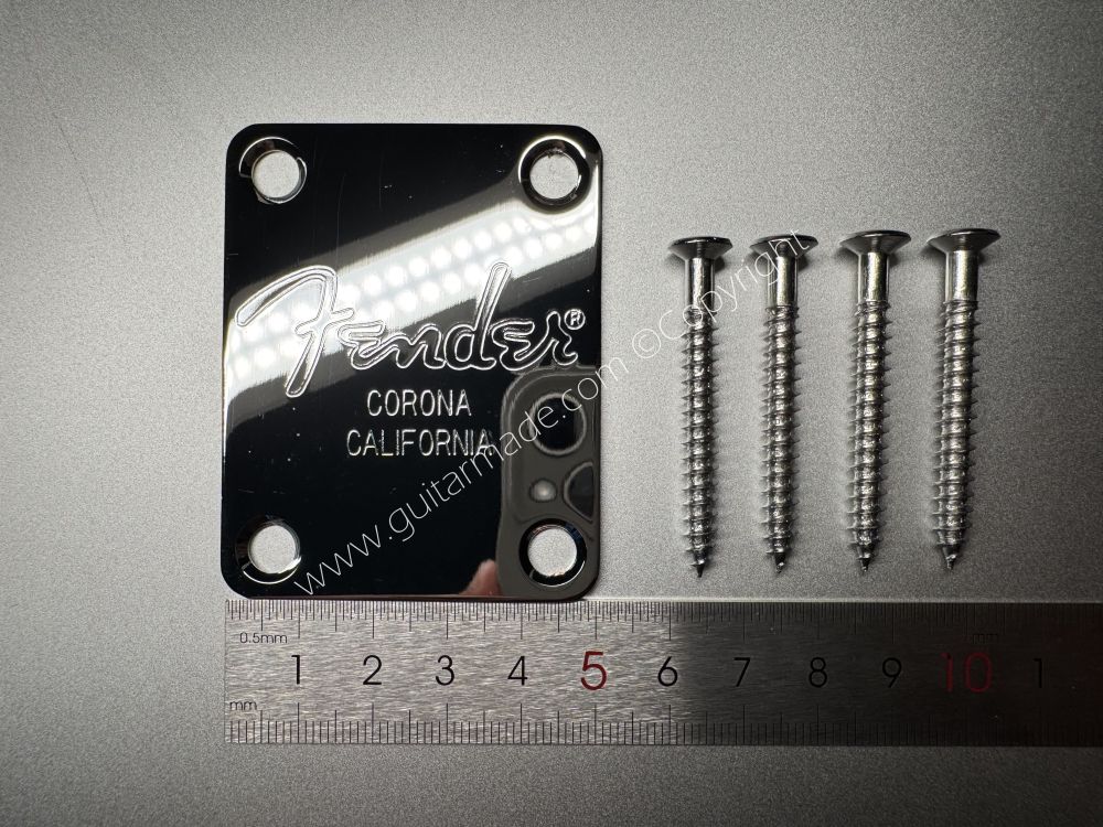 SHIP FROM CHINA !! Fender Corona California Shop Neck Plates For Tele Strat Guitar Bass CHROME