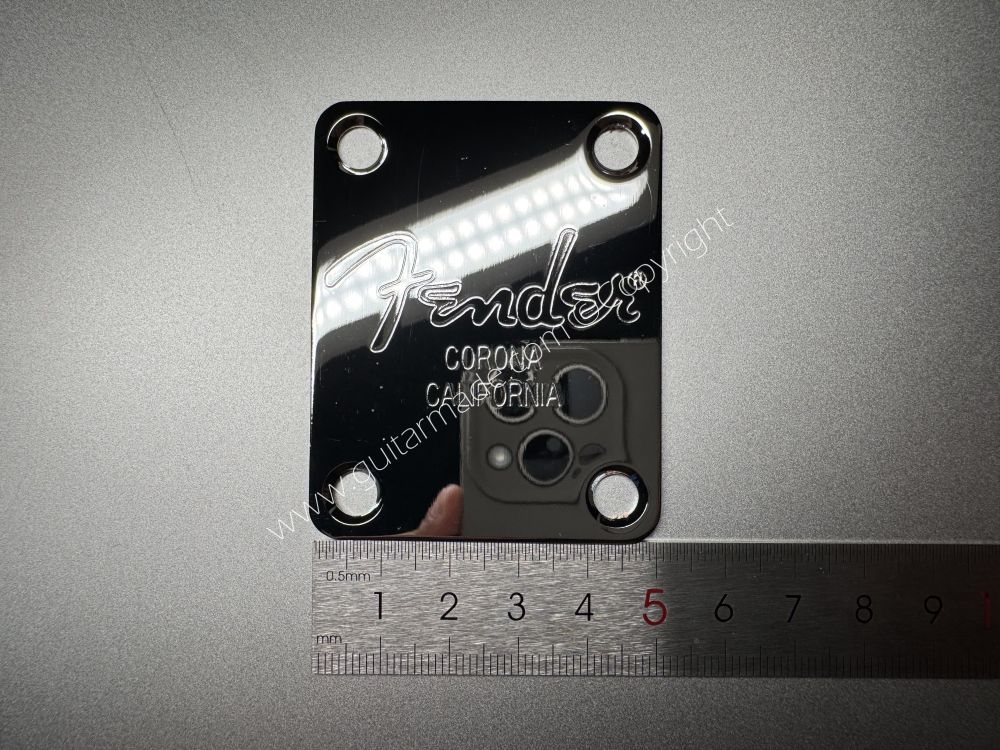 SHIP FROM CHINA !! Fender Corona California Shop Neck Plates For Tele Strat Guitar Bass CHROME