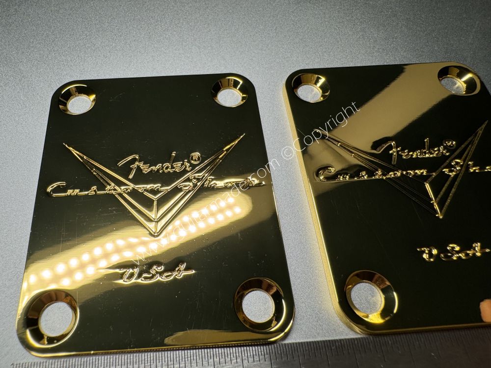 SHIP FROM CHINA !! Fender 60 DIAMOND ANNIVERSARY Custom Shop Neck Plates For Tele Strat Guitar Bass GOLDEN