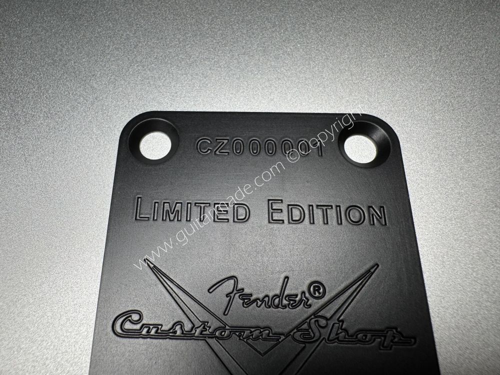 SHIP FROM CHINA !! Fender Limited Edition Custom Shop Neck Plates For Tele Strat Guitar Bass BLACK