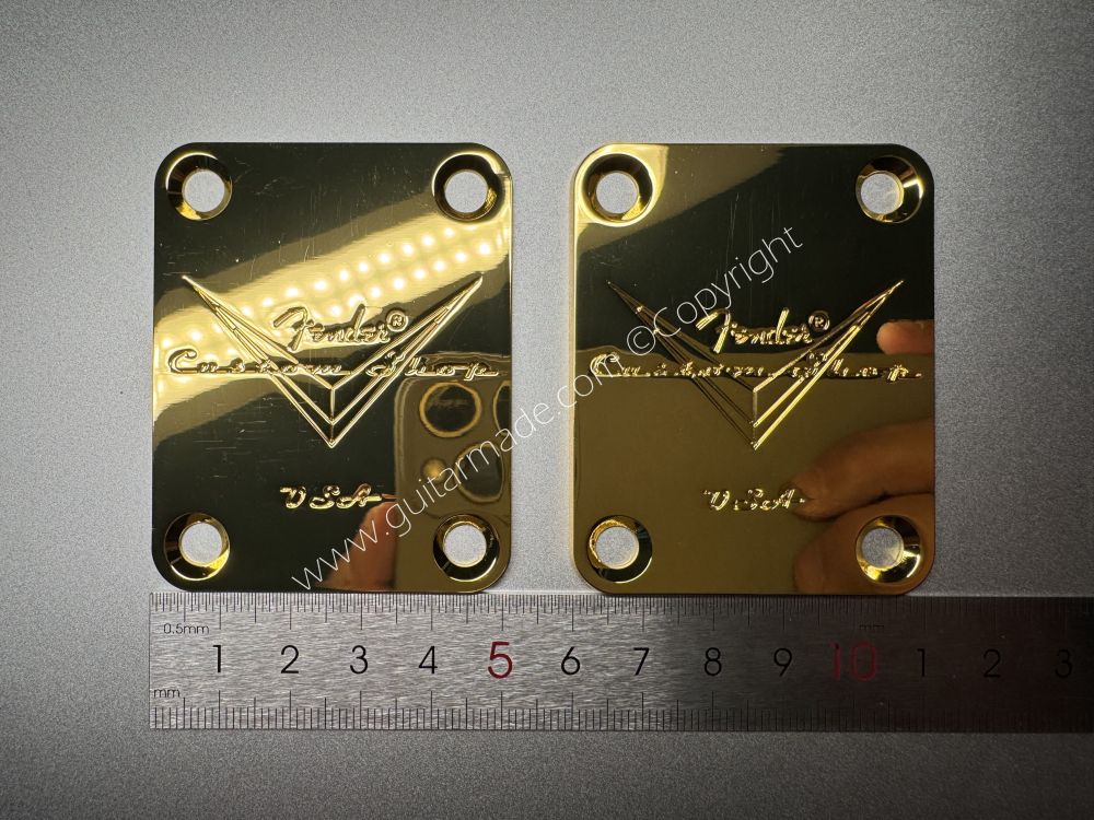 SHIP FROM CHINA !! Fender 60 DIAMOND ANNIVERSARY Custom Shop Neck Plates For Tele Strat Guitar Bass GOLDEN