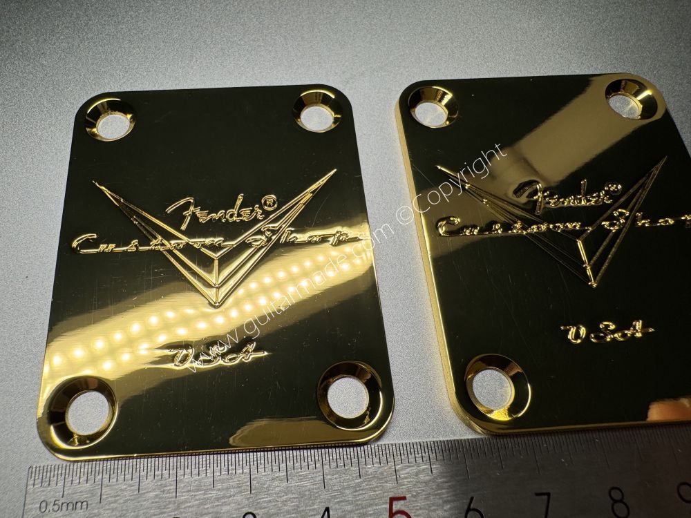SHIP FROM CHINA !! Fender 60 DIAMOND ANNIVERSARY Custom Shop Neck Plates For Tele Strat Guitar Bass GOLDEN