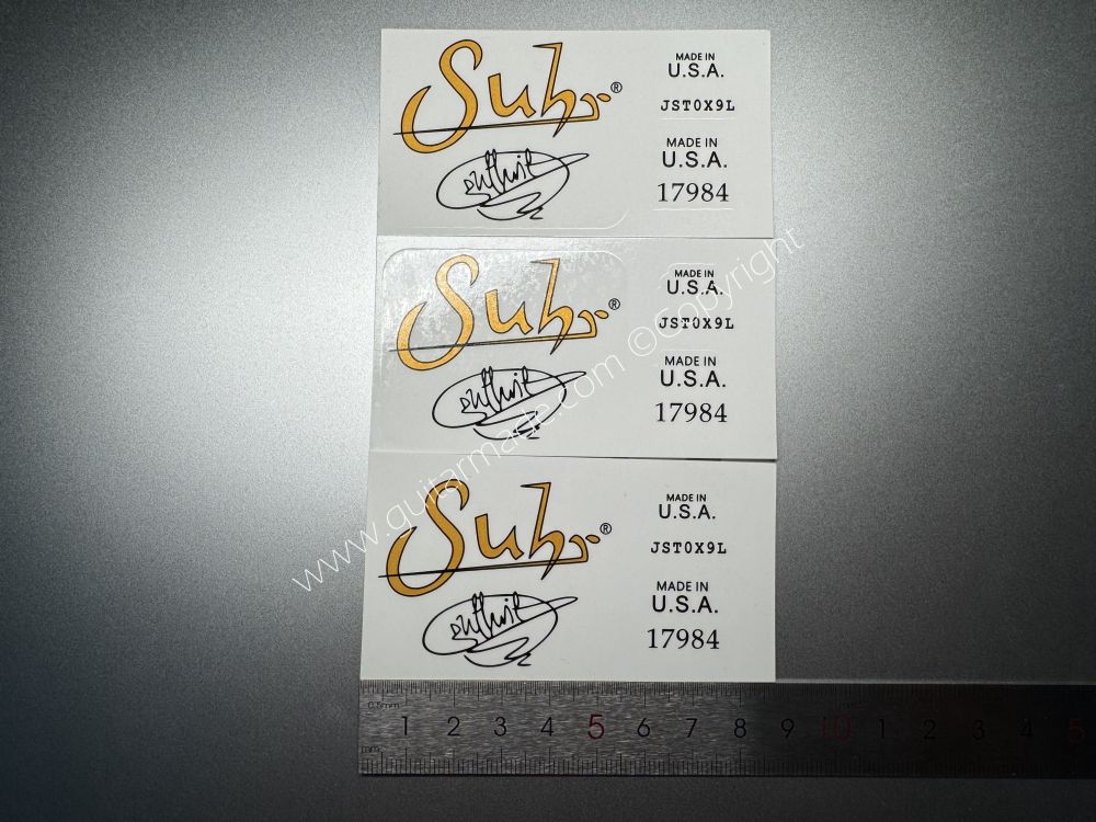 SHIP FROM CHINA !! SUHR Guitar Metallic ink Neck Headstock Decals Sticker
