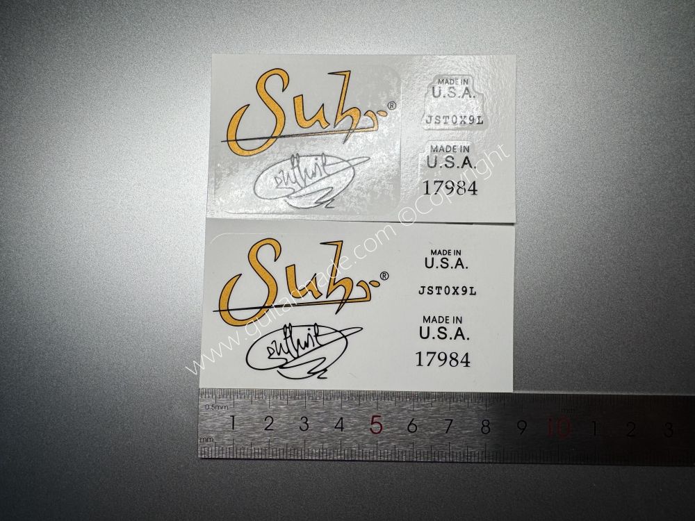 SHIP FROM CHINA !! SUHR Guitar Metallic ink Neck Headstock Decals Sticker