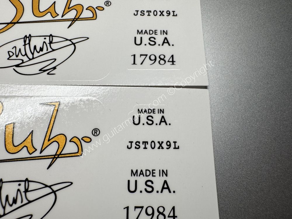 SHIP FROM CHINA !! SUHR Guitar Metallic ink Neck Headstock Decals Sticker