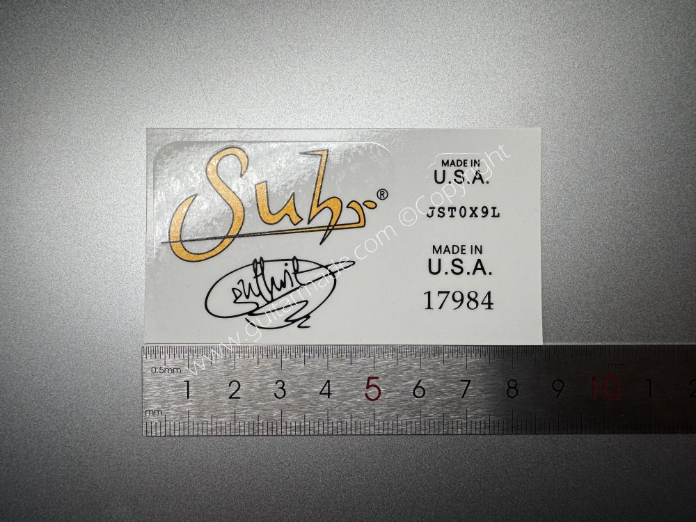 SHIP FROM CHINA !! SUHR Guitar Metallic ink Neck Headstock Decals Sticker