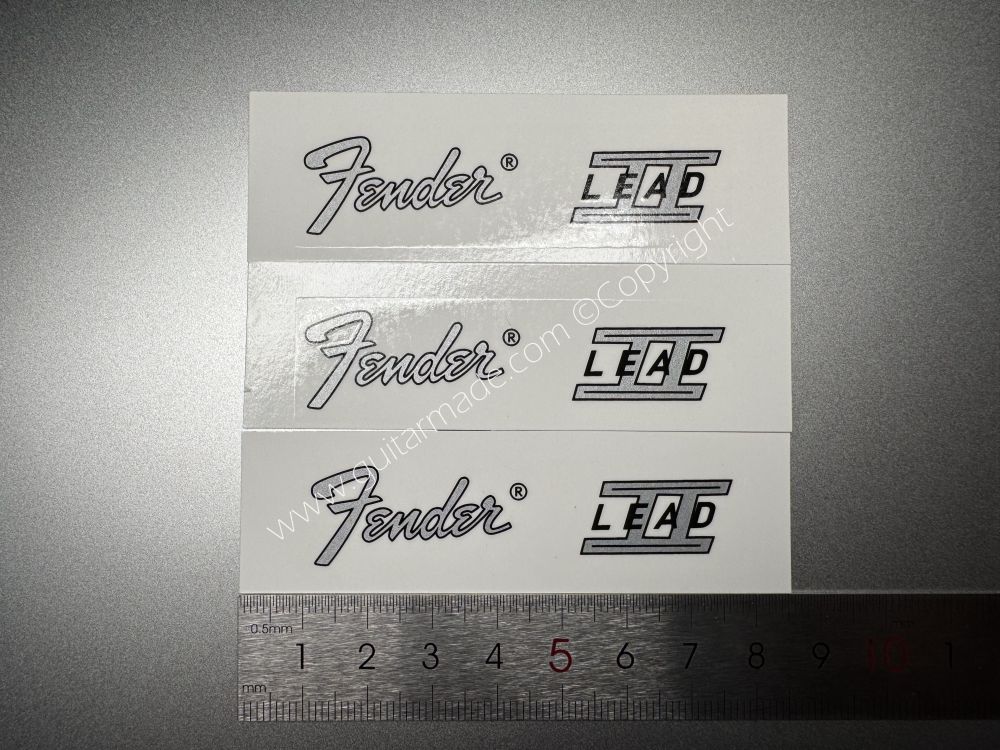 SHIP FROM CHINA !! FENDER LEAD Guitar Metallic ink Neck Headstock Decals Sticker