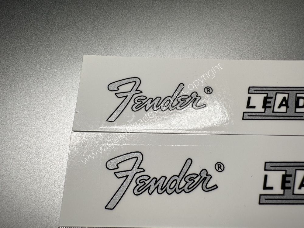 SHIP FROM CHINA !! FENDER LEAD Guitar Metallic ink Neck Headstock Decals Sticker